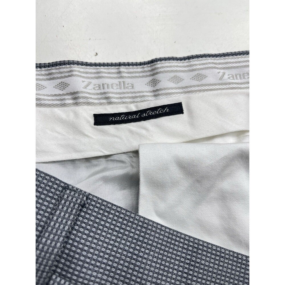 Zanella Men Dress Pants 38x30 Italian Wool Cuffed Natural Stretch Trousers - Picture 8 of 10